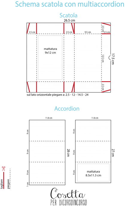 schema mini accordion con scatolina